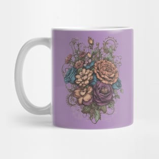 Steampunk flowers bouquet Mug